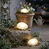 Lakeside Solar White Rock Light Outdoor Decor