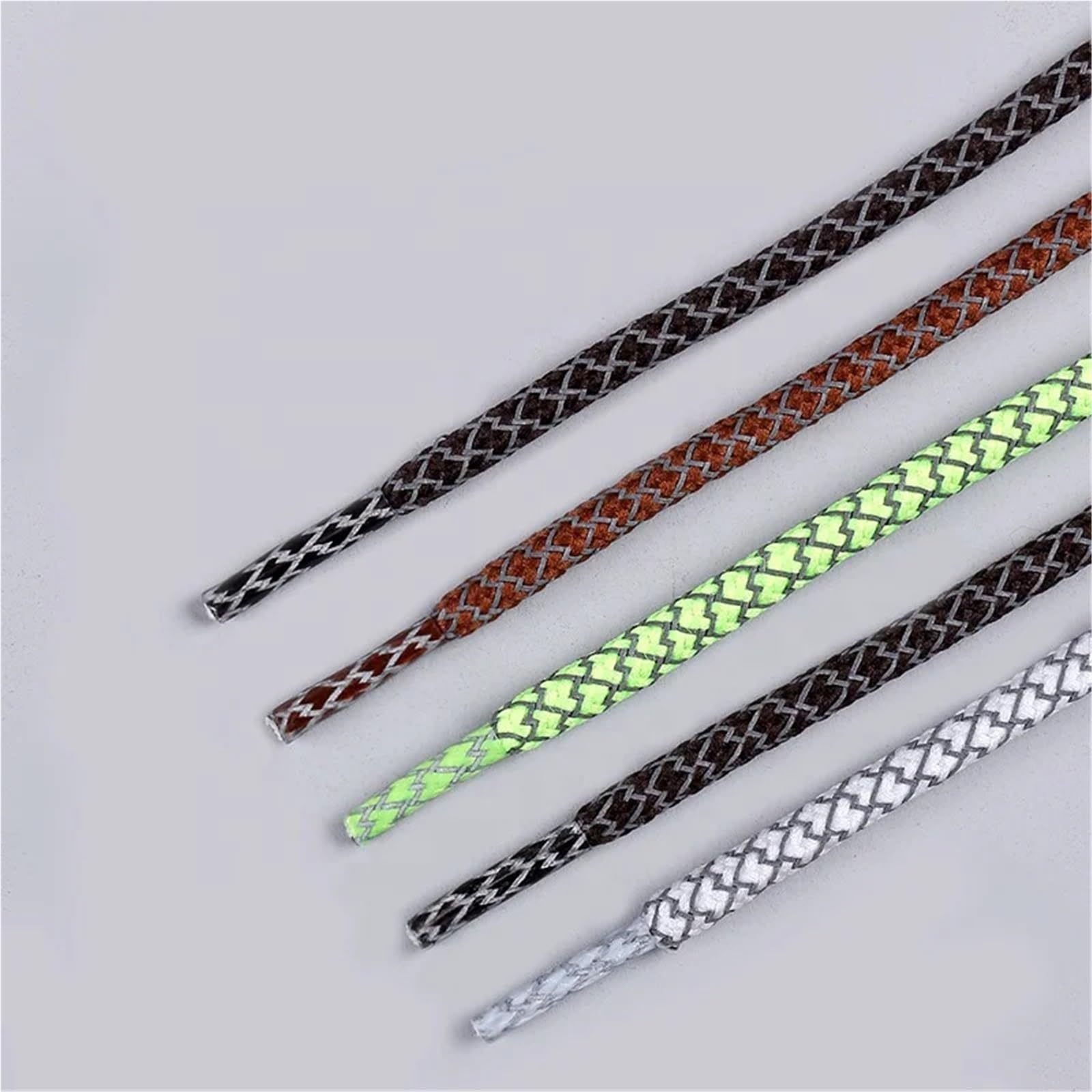 5 pares de cordones redondos reflectantes for zapatillas deportivas Para Zapatillas Deportivas