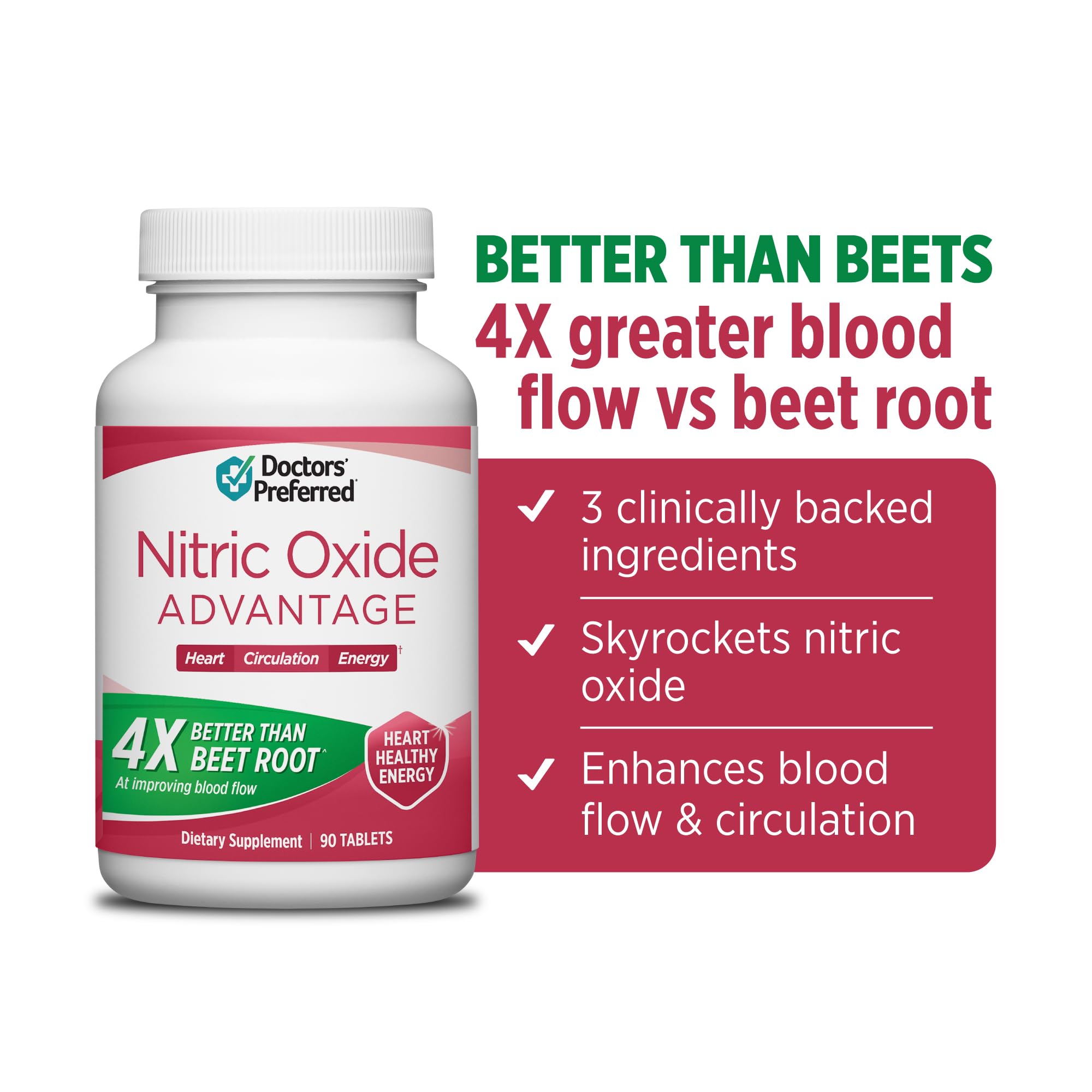 DOCTORS' PREFERRED Nitric Oxide Booster Supplement - Better Than Beet Roots — Amazon image 2