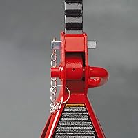 Vista 2 de BIG RED T42002A Torin Steel Jack Stands: doble bloqueo, capacidad de 2 toneladas (4,000 lb), rojo, 1 par