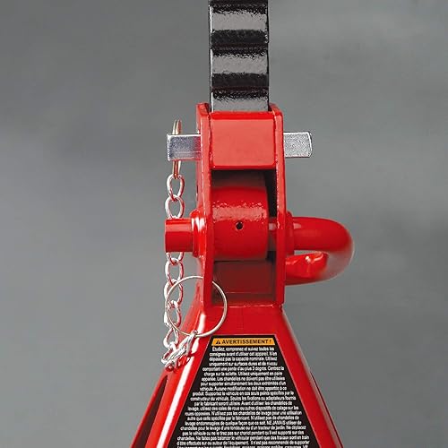 Miniatura 3 de BIG RED T42002A Torin Steel Jack Stands doble bloqueo, capacidad de 2 toneladas (4,000 lb), rojo, 1 par