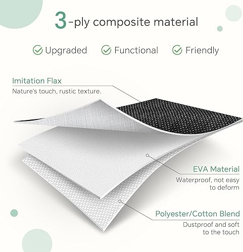 Miniatura 3 de Paquete de 6 cestas de almacenamiento plegables de 11 x 11 pulgadas con asas de cuero para estantes, armario, guardería, juguetes (color blanconegro)