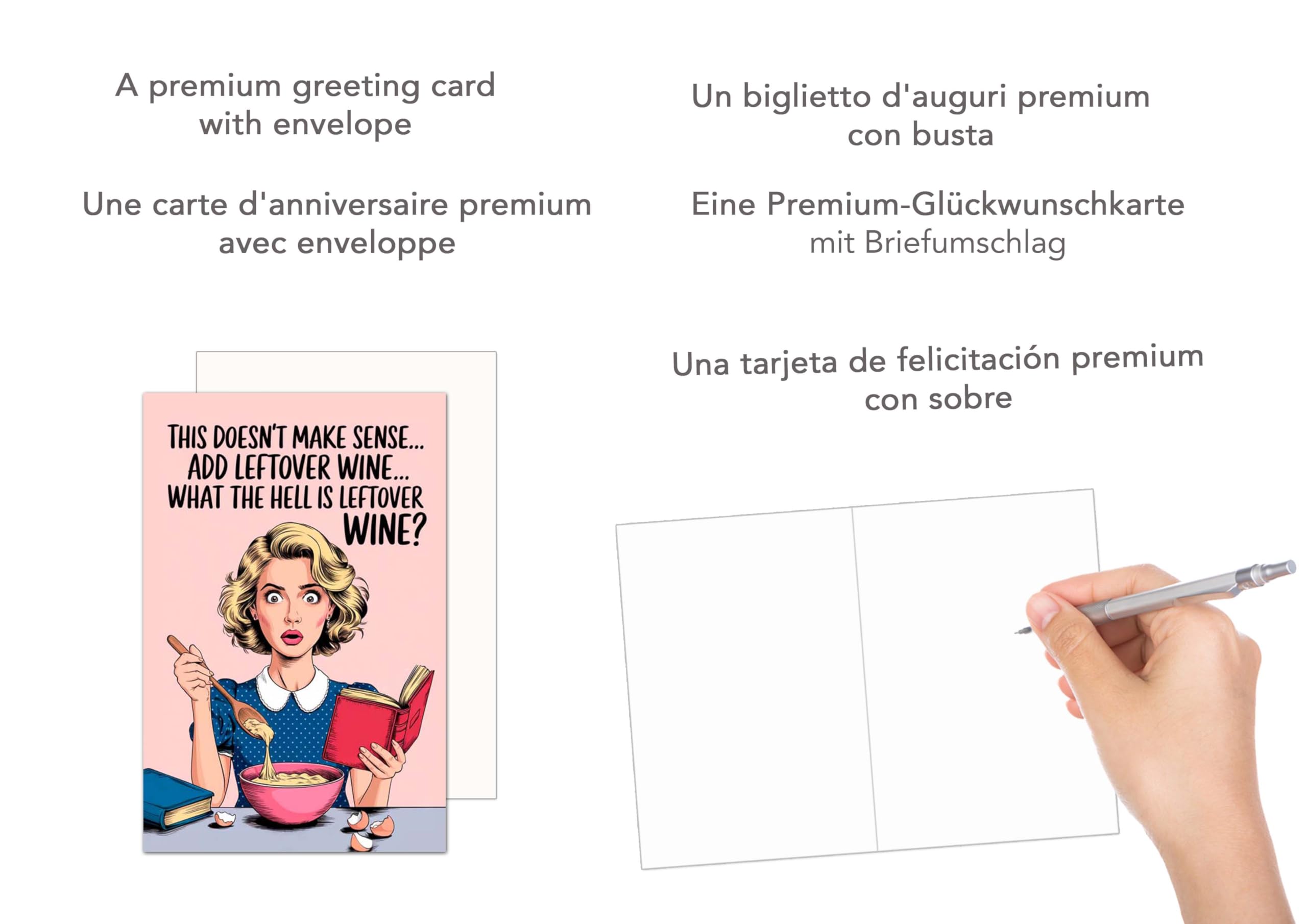 Edition Seidel premium verjaardagskaart met envelop. Felicitatiekaart wenskaart kaart Happy Birthday tekst vrouw man wijn grappig (G3670 SW024