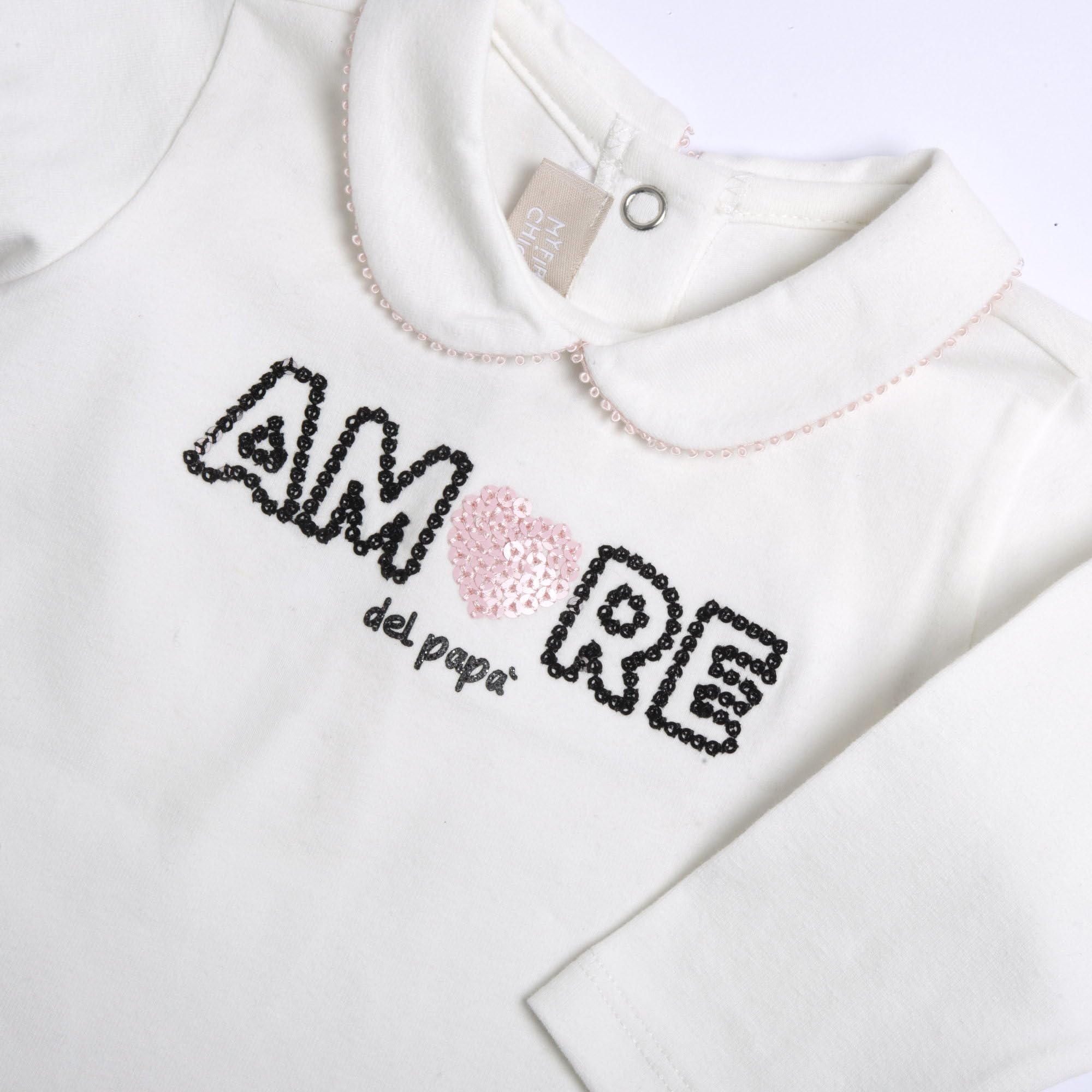 Chicco, T-Shirt für Mädchen mit Aufschrift "Love", Weiß