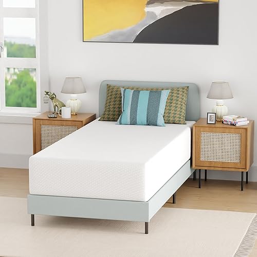 BestMassage 12 Inch Gel Memory Foam Mattress for Cool Sleep & Pressure Relief, Medium Firm Single Twin Mattress for Kids, Bed-in-a-Box, CertiPUR-US Certified,White