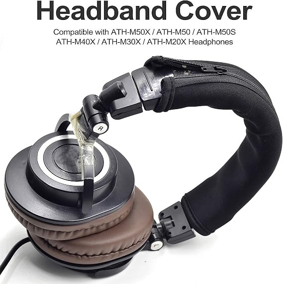 defean Headphone Protector Headband Fabric Compatible with Audio Technica M30 M40 M50 M50X M50S M40X Headphone