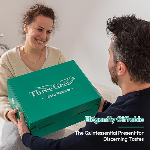 Miniatura 7 de Three Geese - Edredón de plumón de plumas de ganso plisado, tamaño Cal King, potencia de relleno de 750 +, 1200 hilos de tela de algodón, edredón