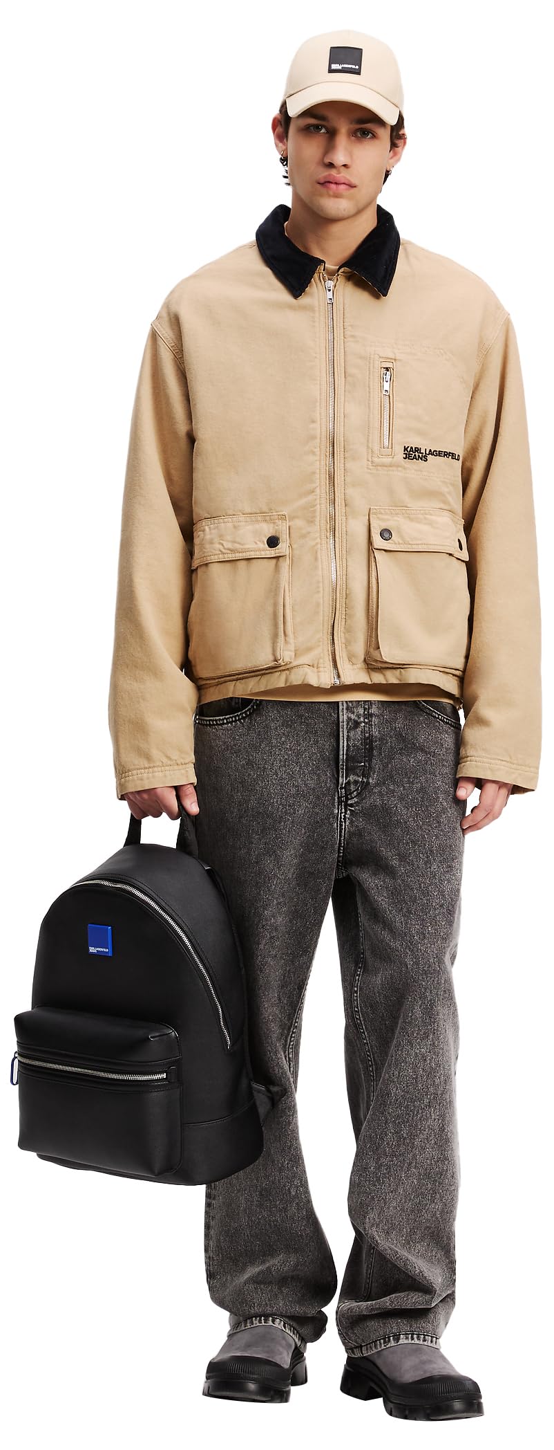 KARL LAGERFELD JEANS Uomo Workwear Canvas Jacket