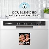 Vista 4 de Imán para lavavajillas, indicador de señal de limpieza sucia, imán de lavadora de doble cara para cocina, lavavajillas y refrigerador, con placa