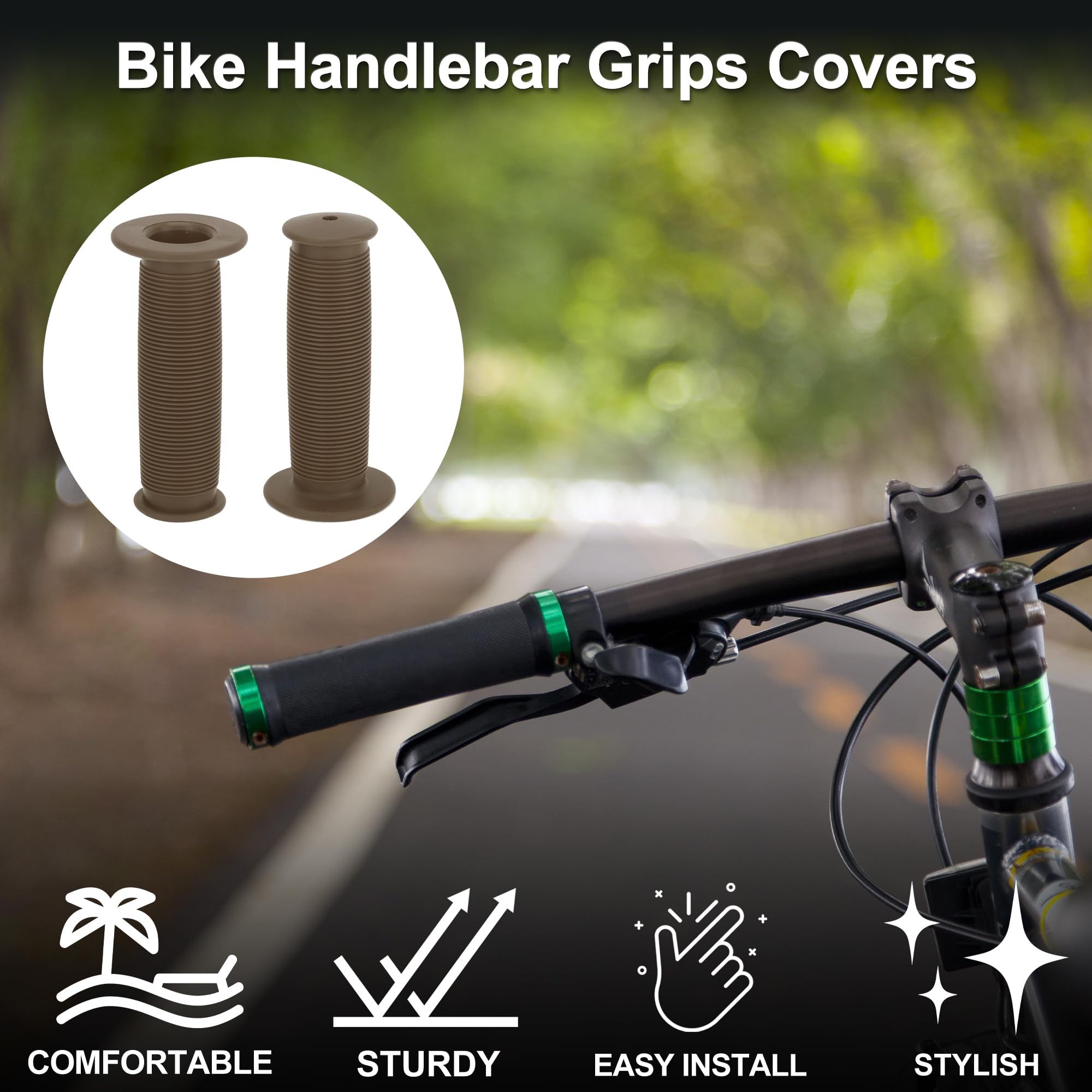 TUCKBOLD Bike Handlebar Grips Covers 100mm Long Lightweight - Image 2
