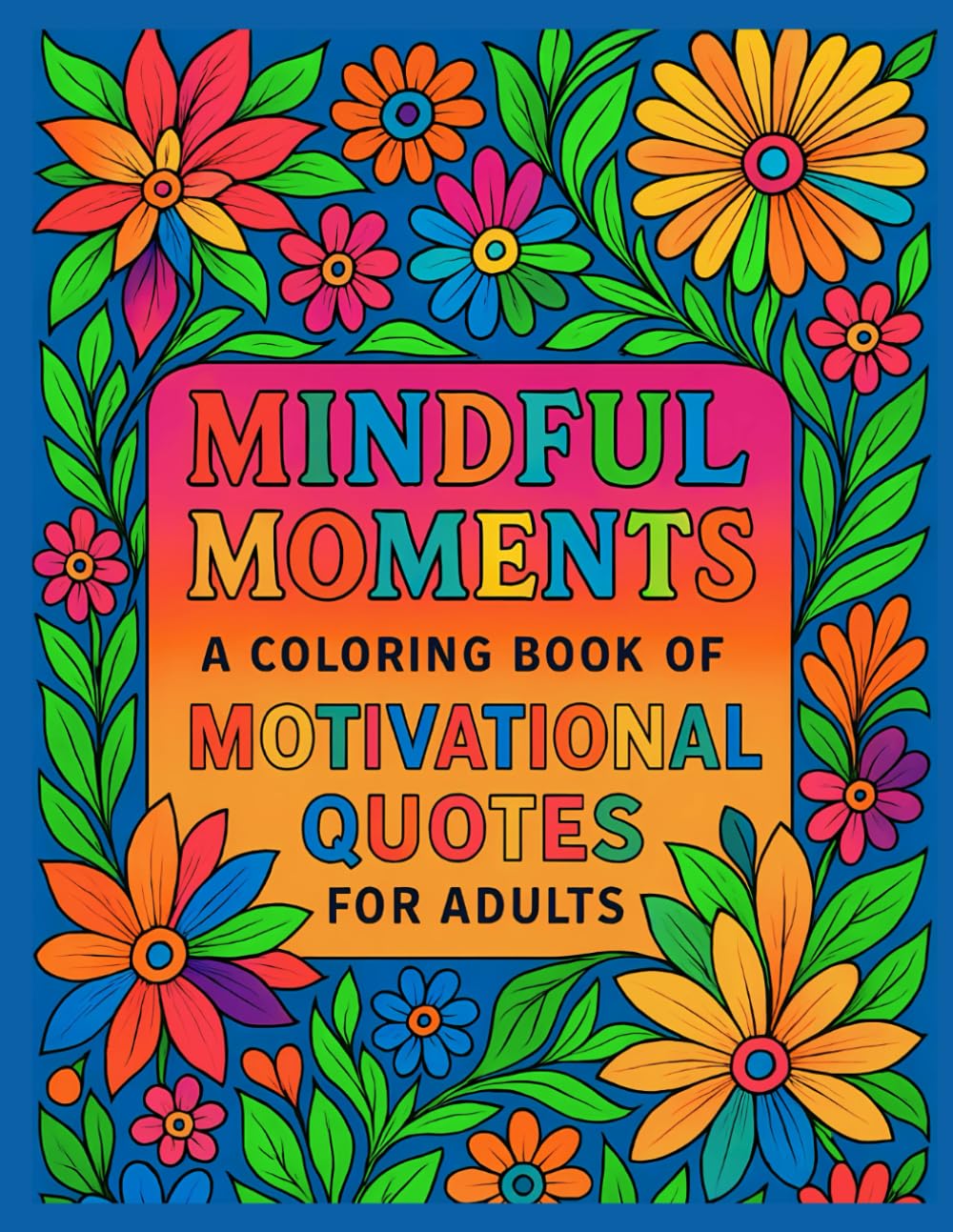 MINDFUL MOMENTS: A Coloring Book of Motivational Quote for Adults