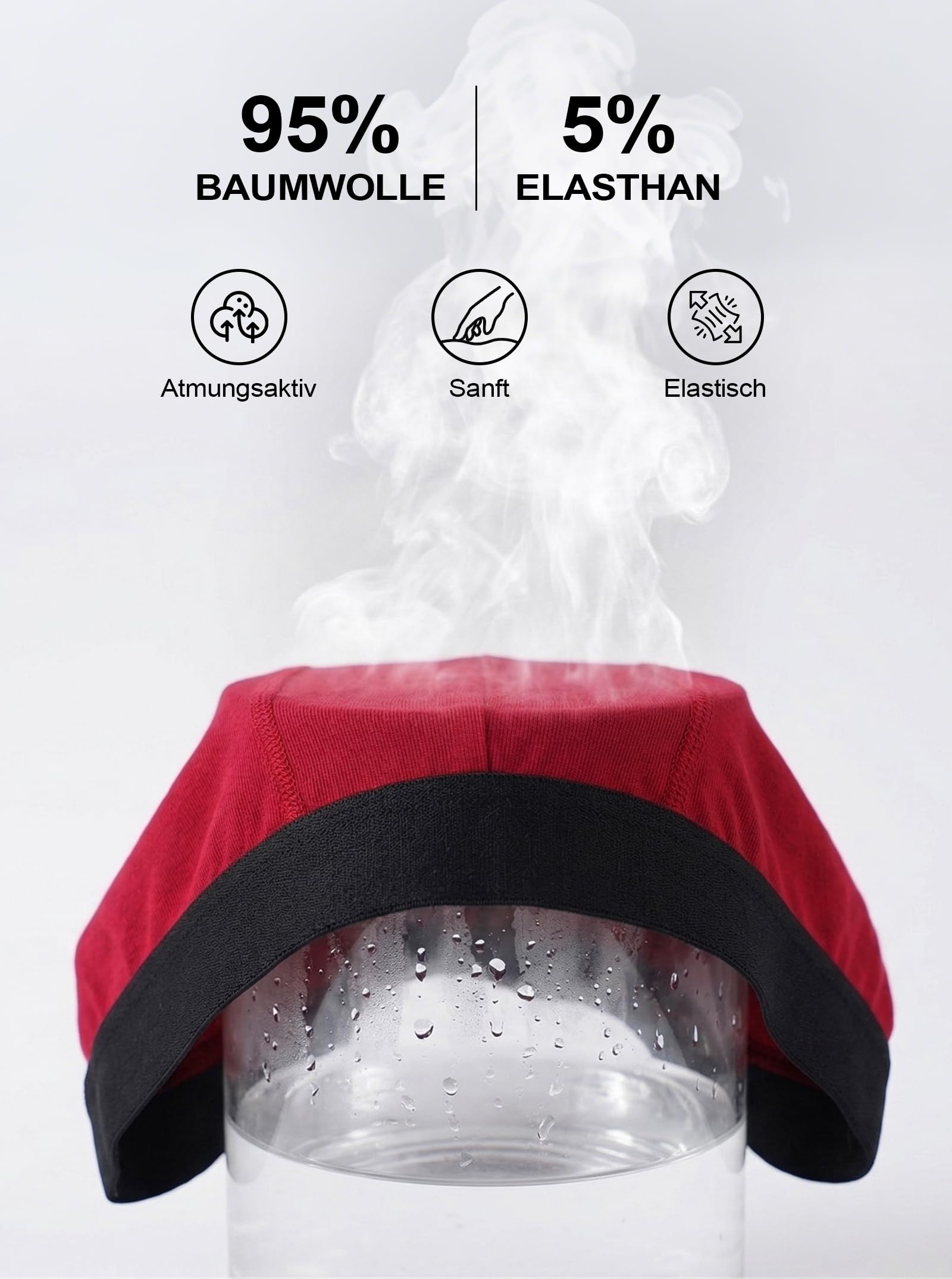 Hellomamma Inkontinenz Pants Männer Waschbar: Herren Boxershorts Baumwolle mit Saugfähigkeit Pants 150ml – Wiederverwendbar Unterhosen für tägliche Blasenschwäche L