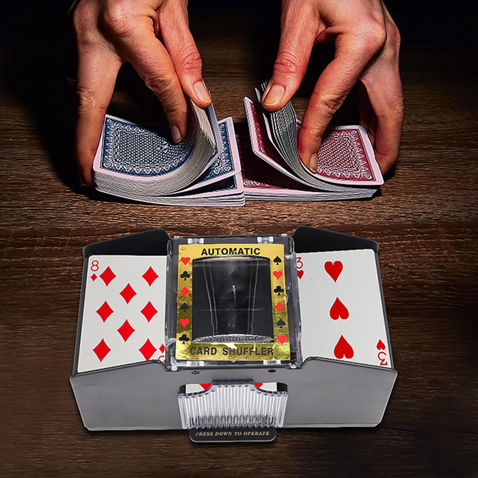 Mélangeur De Cartes Automatique FAMKIT – 1 Ou 2 Jeux, électrique, Pour Soirées Poker Sans Triche !