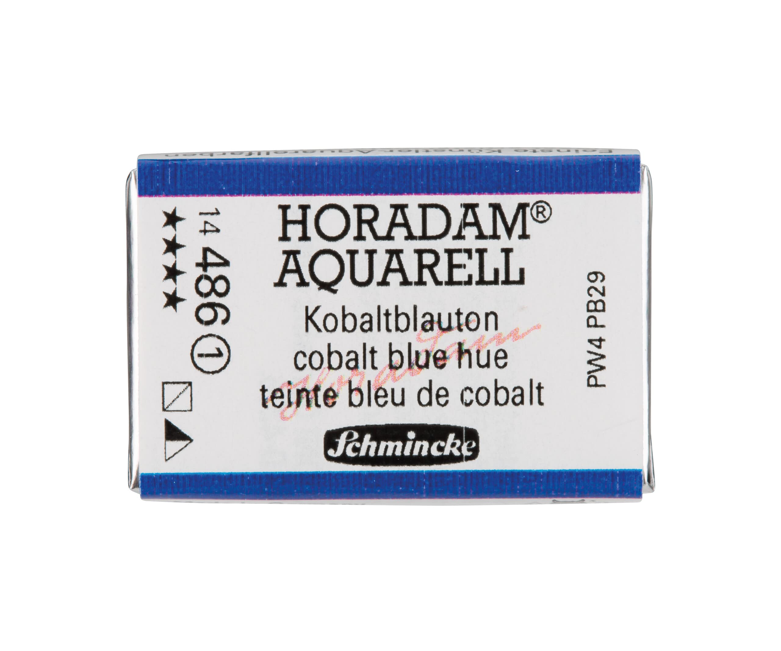Schmincke - HORADAM® AQUARELL - finest artists' watercolours, 486 cobalt blue hue, 14 486 043, 1/1 pan