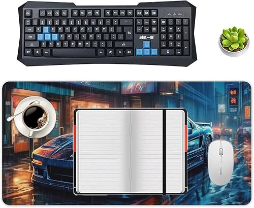 Miniatura 4 de PUZOU NSX - Alfombrillas de escritorio japonesas para decoración de escritorio, alfombrilla de mouse para computadora, artículos esenciales para el