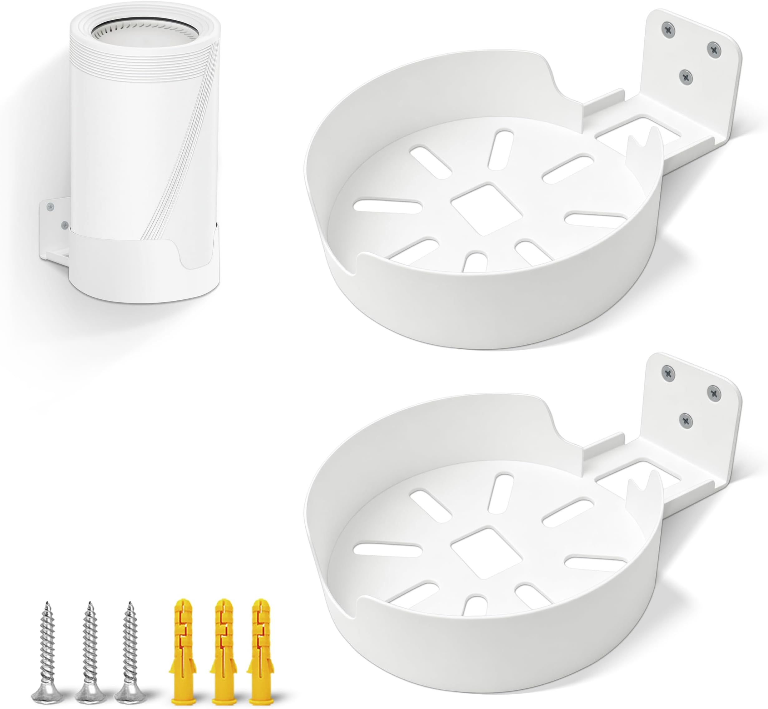 Wall Mount for Deco WiFi 7 Router, Compatible with Deco BE63/BE65/BE67/BE68/BE10000/BE11000/BE14000 Mesh Wi-Fi 7 System, Space-Saving Router Holder with Cable Management 2 Pack White