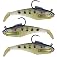 DMSHARK Pre-Rigged Jig Head Paddle Tail Lures Swim Shad 3PCS 4" 1oz Soft Plastic Swimbait for Freshwater and Saltwater