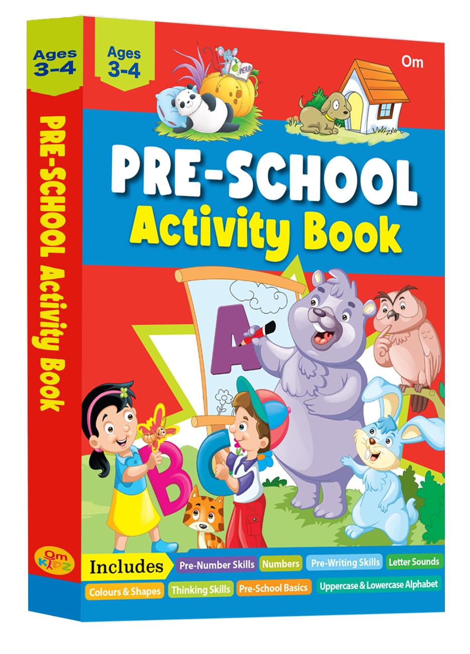 Preschool Activity Book: 320 Pages of Fun Learning Activities for Ages 3-4 – Letters, Alphabets, Numbers, Shapes, Colouring, Puzzles, Tracing & More