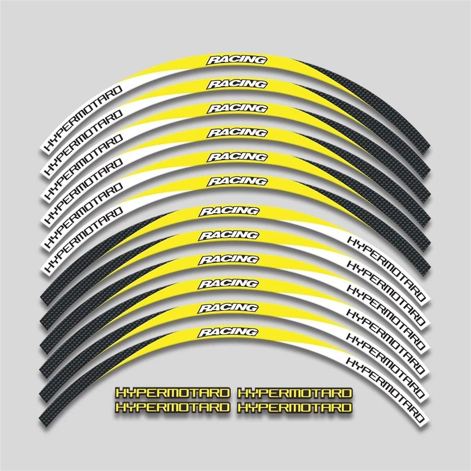 17inch Motorcycle Stickers Rim Decals Wheels Reflective Stripe Tape for Ducati Hypermotard 939 821 796 950 1100 Decorative(Color9)