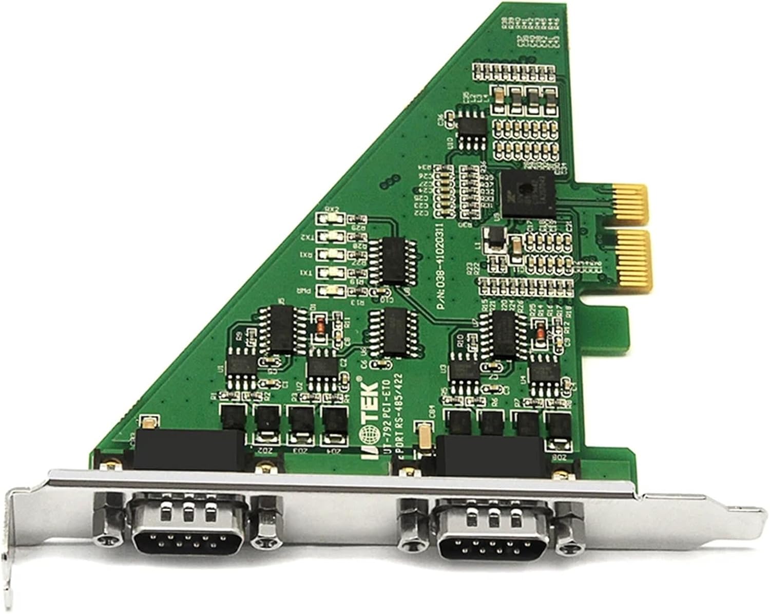 1PCS 2 Ports High Speed PCI-E PCI Express to RS-485 RS-422 Converter Serial Card DB9 RS485 RS422 Com Connector PCIE UT-792