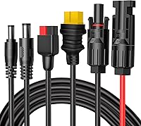 Vista 1 de Kit de conector solar universal 4 en 1, 16 AWG a Anderson XT60 DC7909 DC5521, cable de extensión solar, compatible con paneles solares y la mayoría