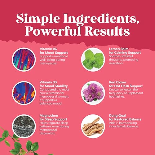 Miniatura 6 de Paquete de suplemento de menopausia a base de hierbas para mujeres y píldoras de biotina pura de 10000 mcg para mujeres y hombres, perfecto para el