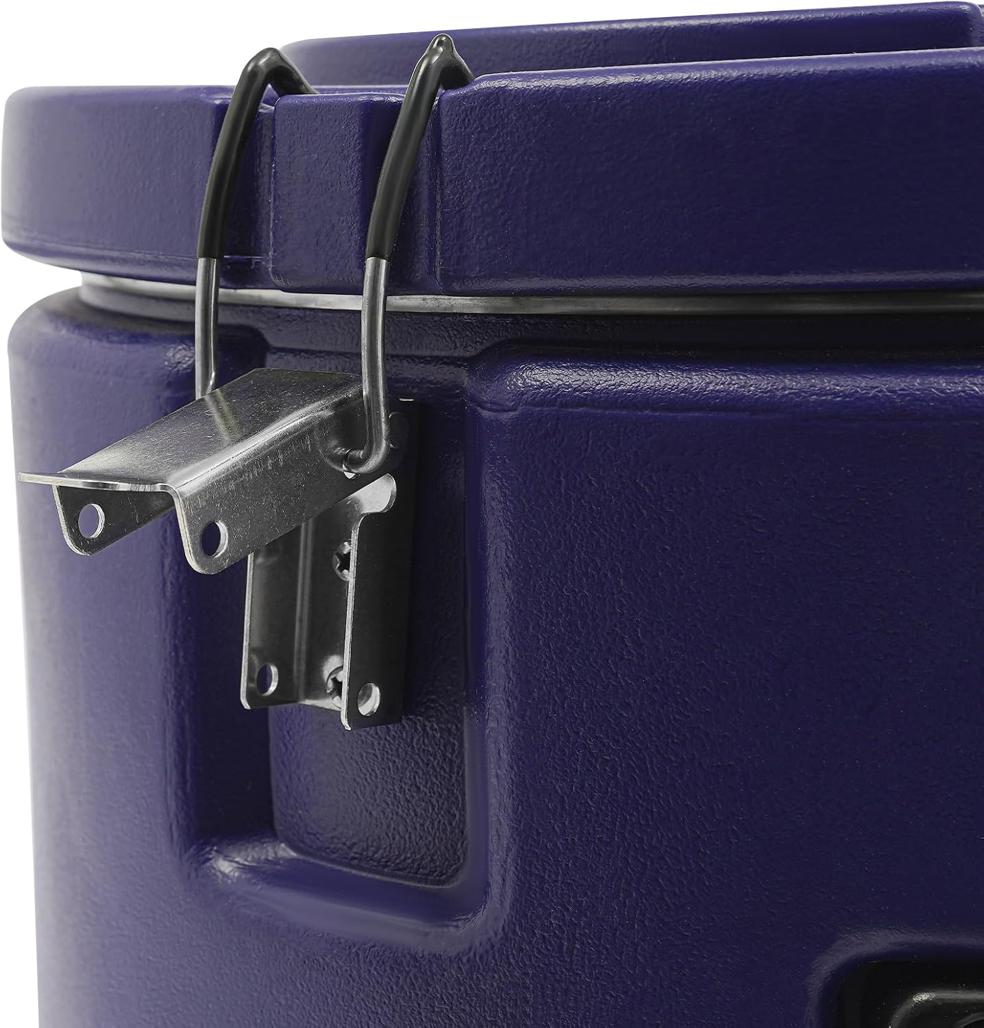 Insulated Soup Carrier, 40L/10.57 Gal Commercial Soup Container with Lid, Stainless Steel Food Warmer Hot and Cold Insulated Bucket for Home Canteen Hotel Restaurant (Blue)