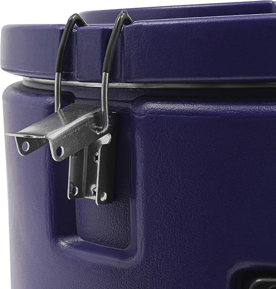 Insulated Beverage Dispenser, 10Gal Hot Cold Drink Insulated Bucket, Portable Large Insulation Barrel Soup Warmer for Restaurant Canteen Home Party Food Storage (Blue)