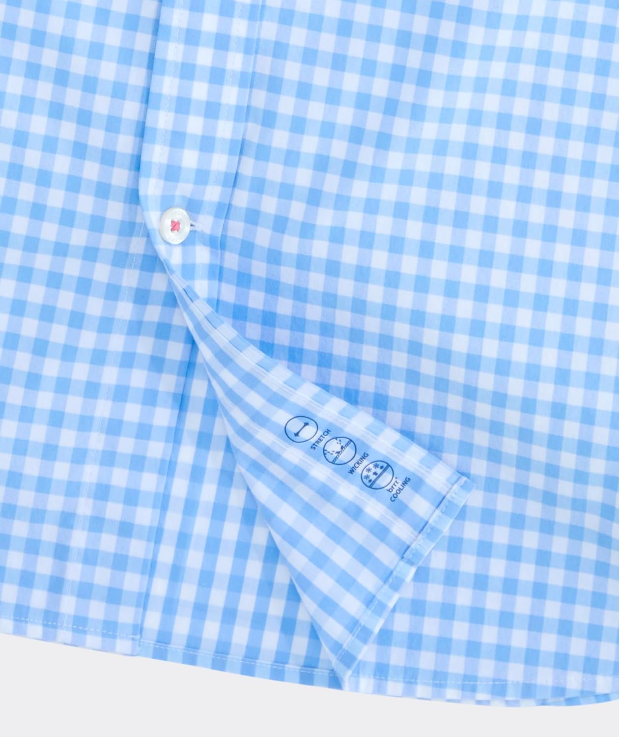 vineyard vines Men's Skysail Gingham Performance Cotton Shirt