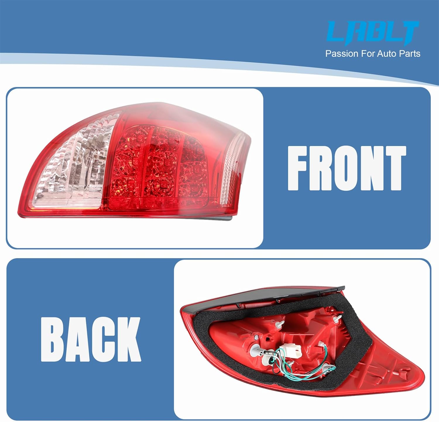 LABLT Left Driver Side Tail Light 8156142100 TO2818127 Replacement for 2006-2008 RAV4 Rear Brake Tail Lamp