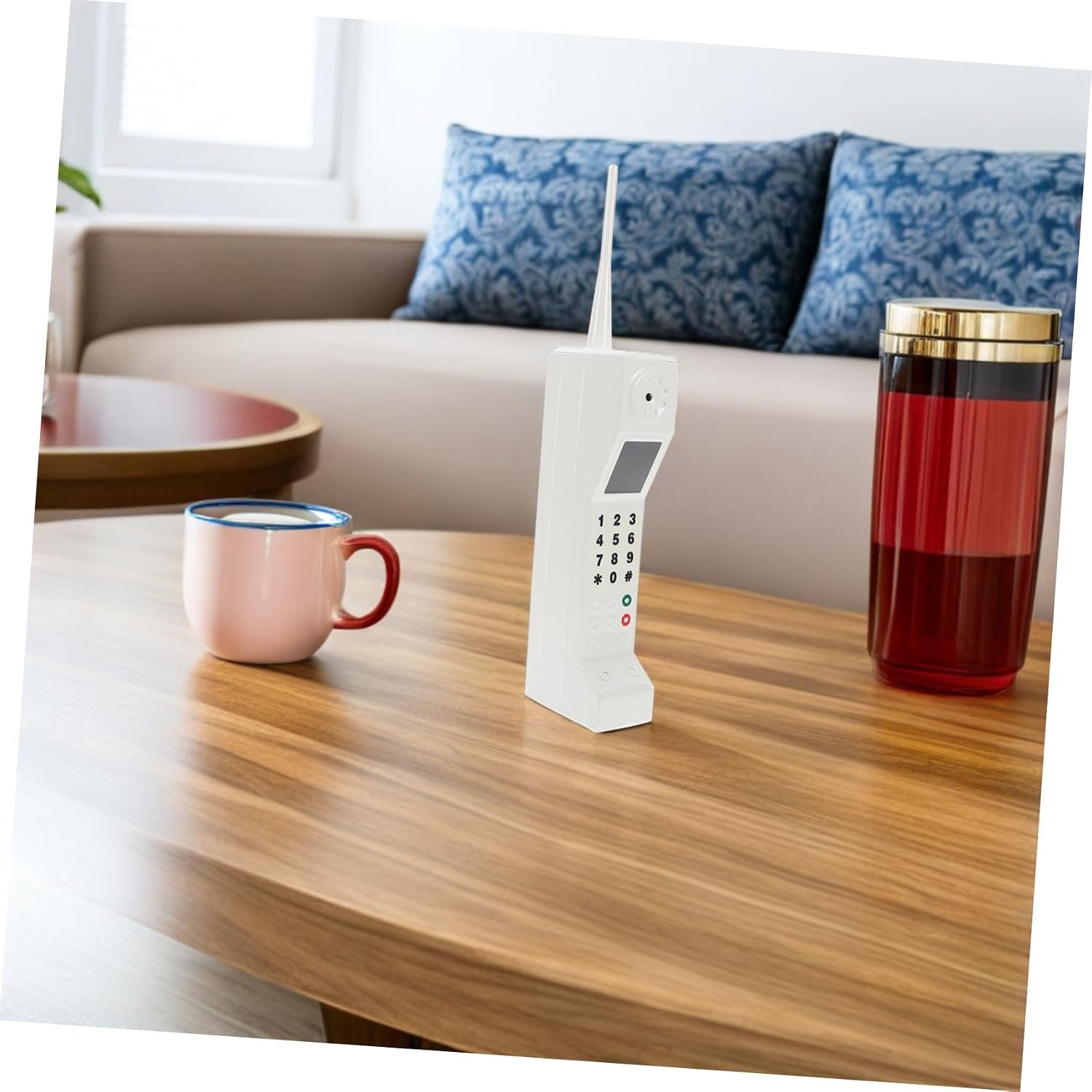 2pcs Vintage Retro Cellphone Model White Old Fashioned Phone Prop for Home Living Decor Stage Performance Photo Shoot Decorative Ornament