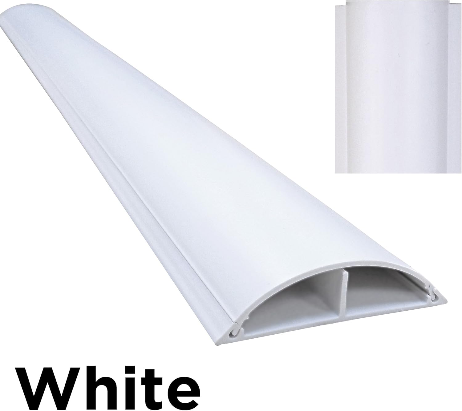 Electriduct Cable Shield Floor Cord Cover CSX-5 PVC Wire Protector 58 Inch - Gray (Pack of 2)
