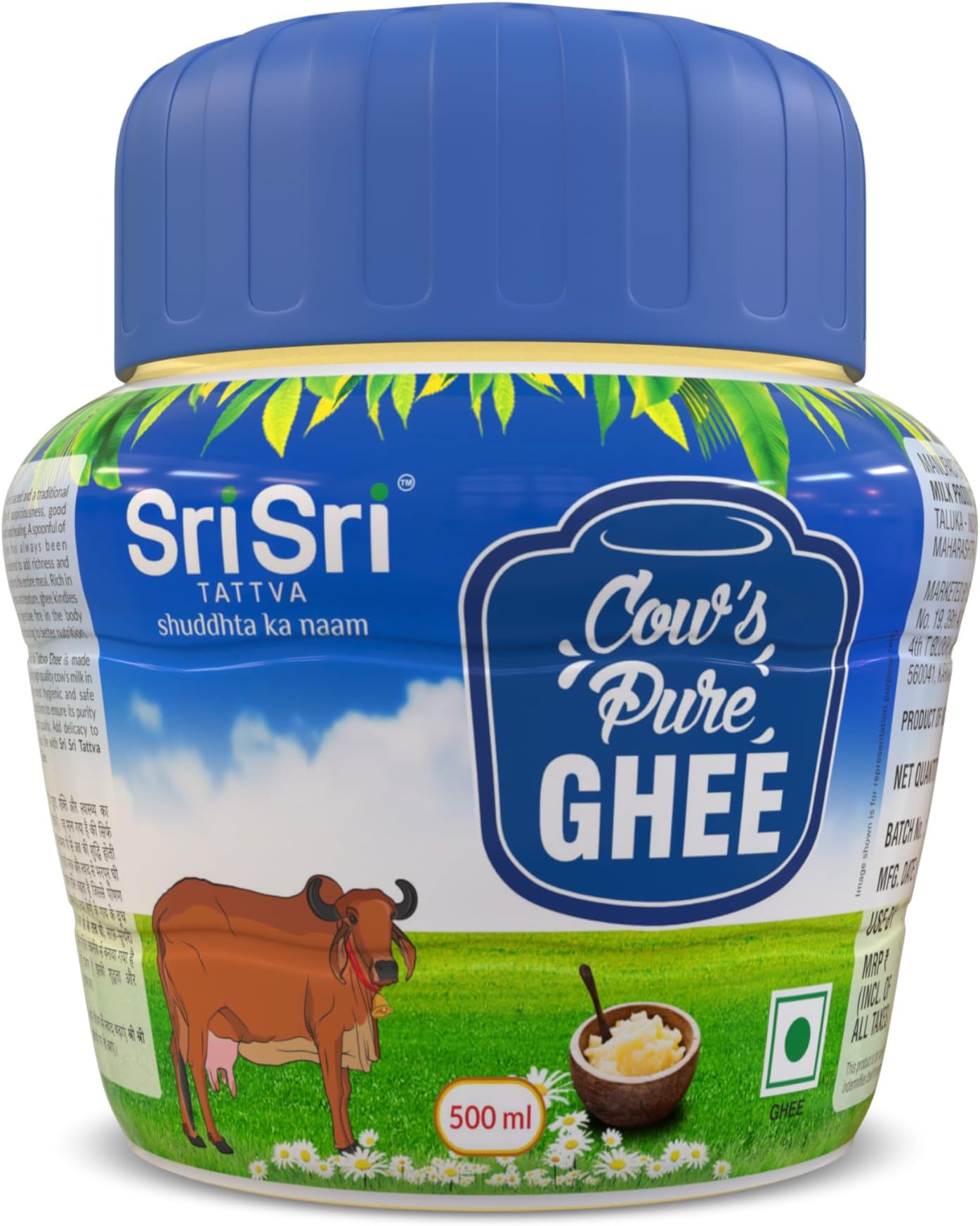 Sri Sri Tattva Shuddhta ka Naam Cow Ghee - 500 ml | Pure Cow Ghee for Better Digestion and Immunity