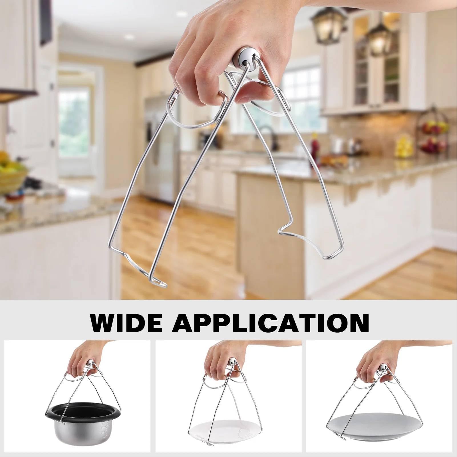 Anseom 2 Pcs Pince Anti-plat Chaud Pince Clips De Préhension De Bol Pince Pour Air Fryer Résistant Aux Hautes Températures Anti-brûlure Pince Silicone Accessoires De Cuisine (2 Styles