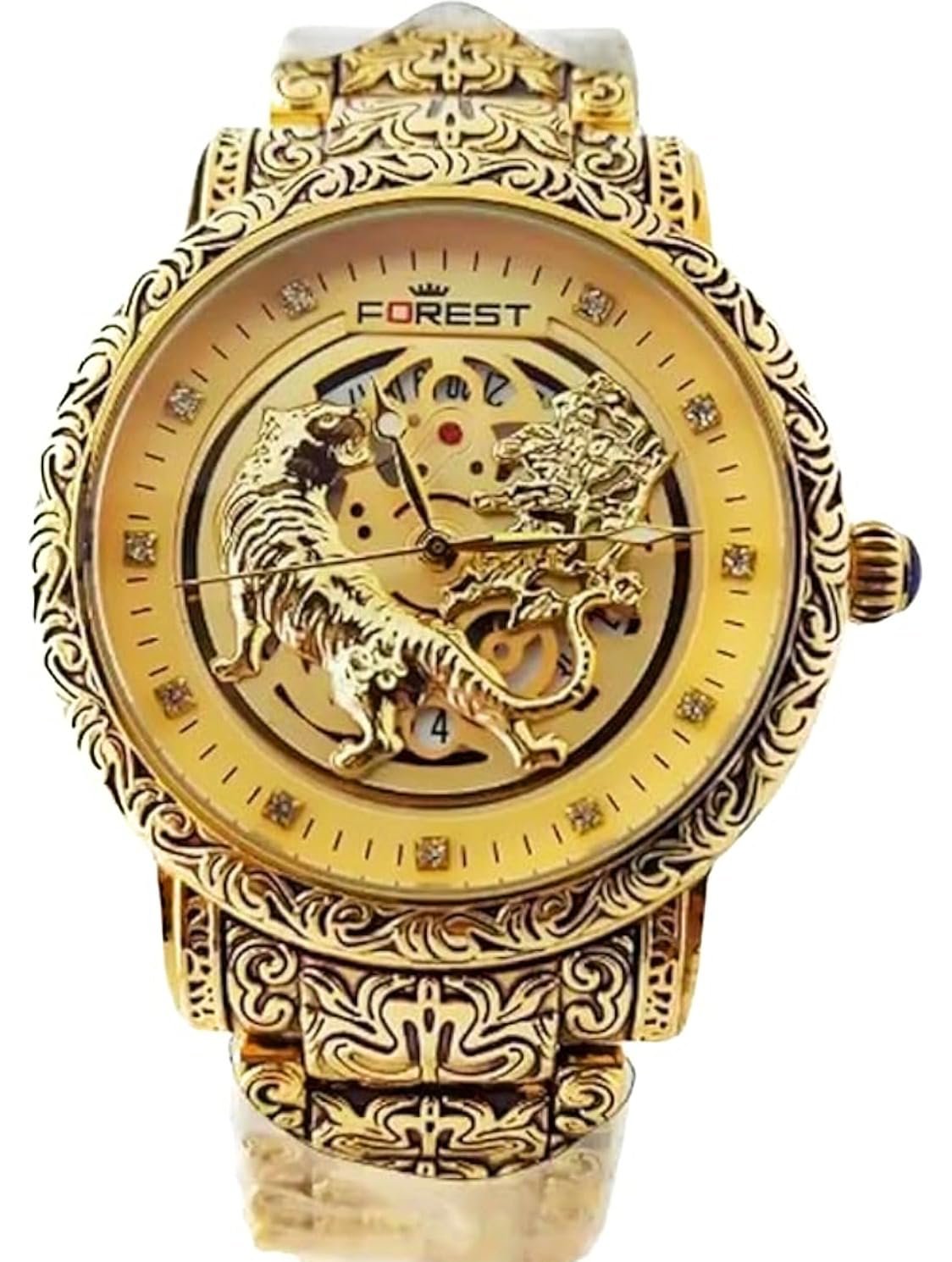 Generic Forest Luxury Gold-Tone Dial Men's Watch - Image 1