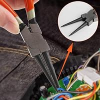 Aoyfuwell Seeger-gyűrű Fogó Készlet - 2 db 180 mm Egyenes és Hajlított Zárófogó Belső/Külső Biztosítógyűrűkhöz - Karbonacél Szerszám Gépésze 6