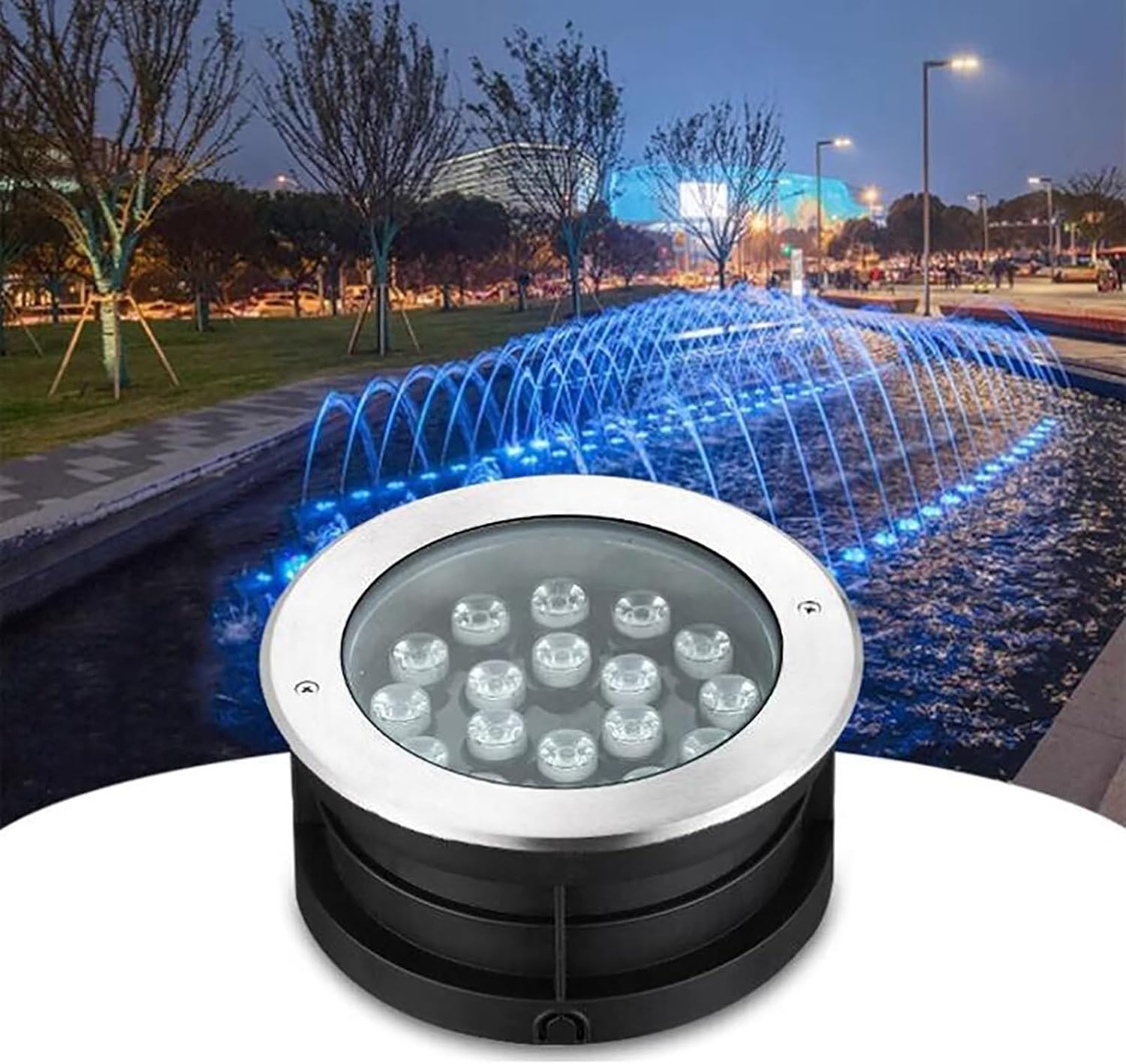 Luz subacuática Sumergible Focos enterrables Impermeables, Luces de Paisaje subacuáticas empotradas, se Pueden Usar bajo el Agua Durante Mucho Tiempo(Green,18W)