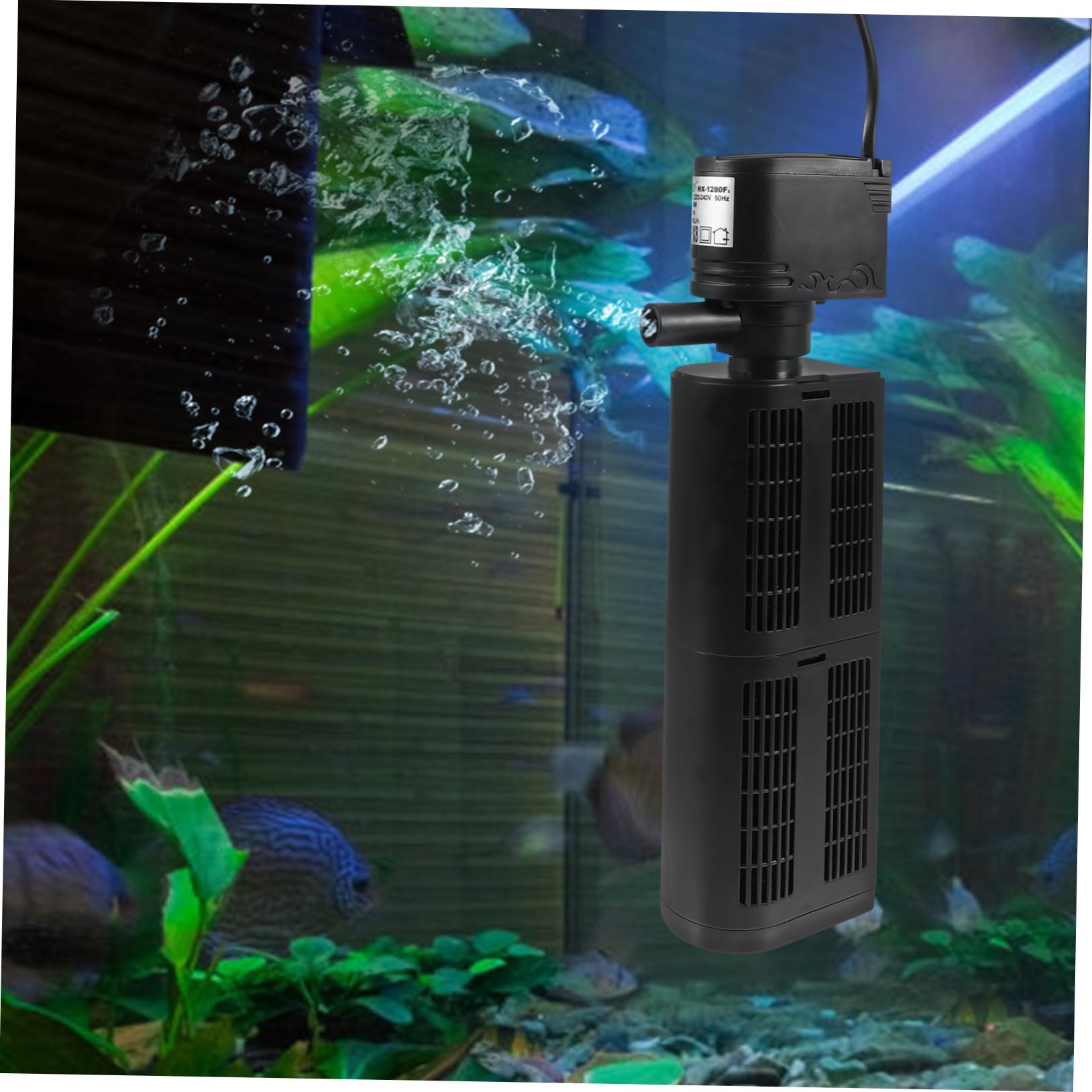 Happyyami Aquarium Innenfilter Wasserfilterpumpe Multifunktionale Zirkulationspumpe Für Süß Und Salzwasseraquarien Leise Und Platzsparend Fischliebhaber