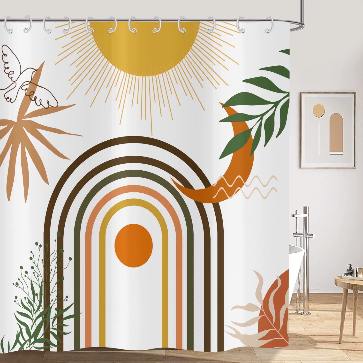 Hnmdmyi Boho Shower Curtain 180x180 - Image 3