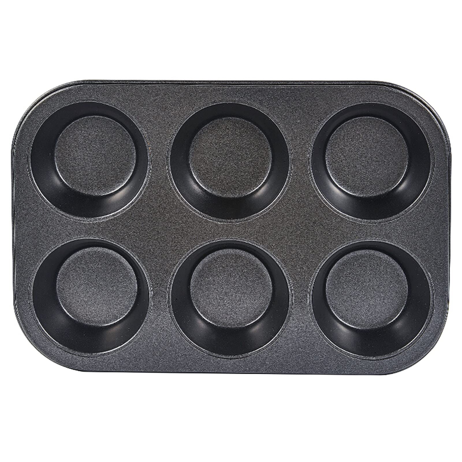 BAtlam Küchenutensilien Muffinform 6 Mulden Antihaft Kohlenstoffstahl Mini Cupcake Pfanne Backformen Kuchenform Muffinblech Backform Antihaft