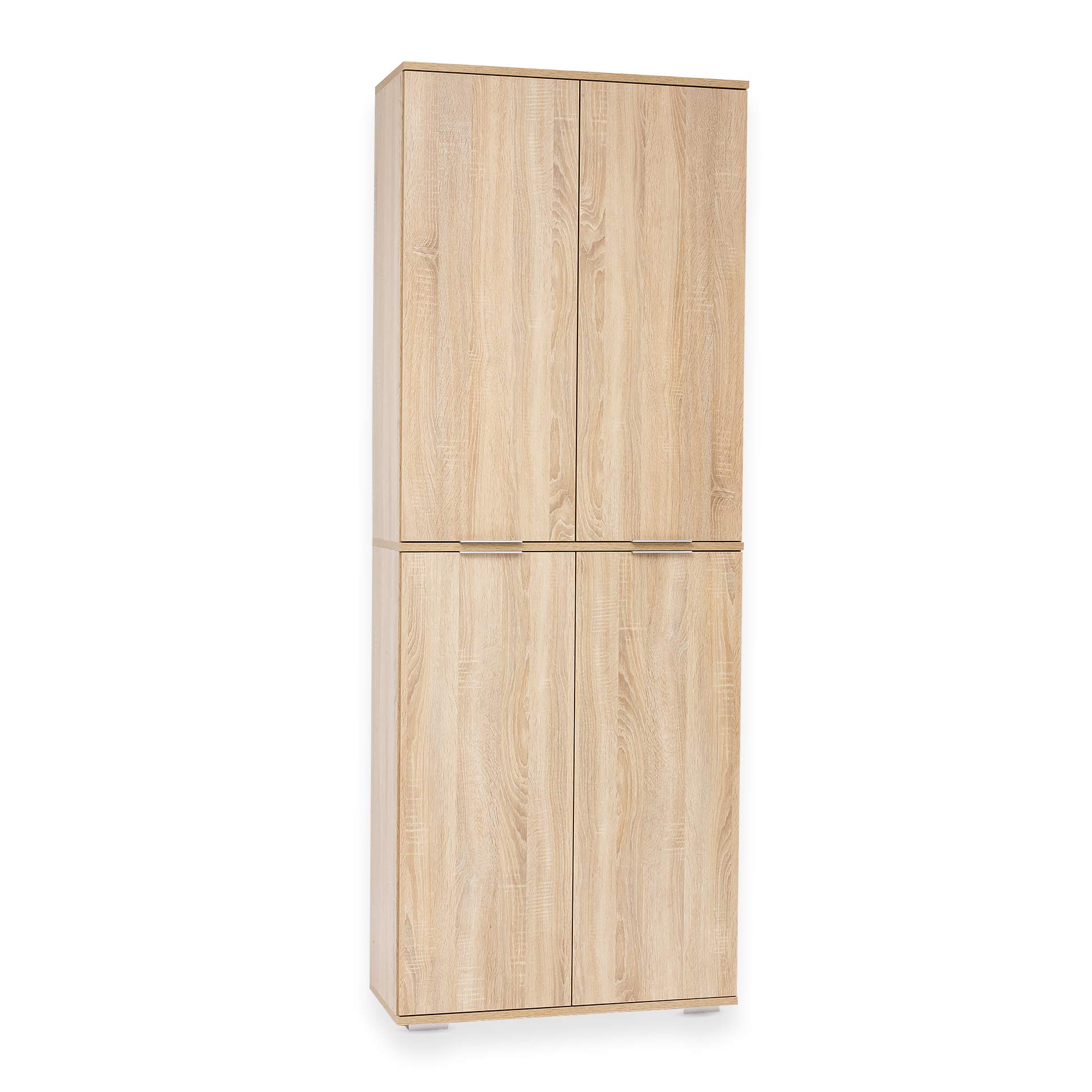 mutatio Bücherregal Set - Aktenschrankwand - Regalwand - [Multifunktional] - Aufbewahrungsschrank - Büro Möbel - Holzregale für Order - Set - 7 TLG. - Sonoma-Eiche | Arbeitszimmer Regal