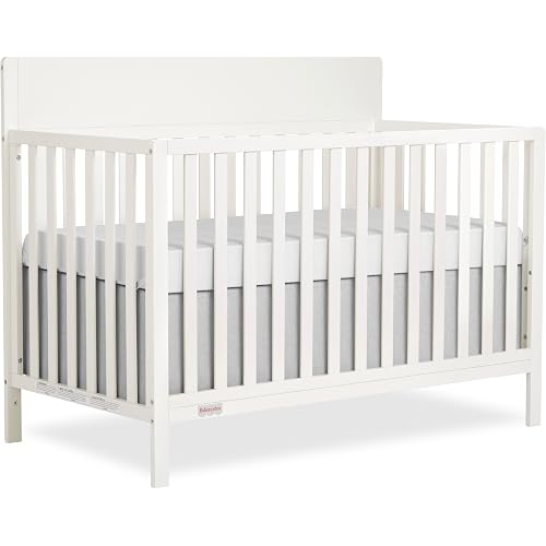 Fisher-Price Meadowbrook 4-in-1 Convertible Full Size Baby Crib, Wooden Nursery Furniture, Converts to Toddler Bed with Guardrail, Daybed & Full-Size Bed, Greenguard Gold, BSA Certified, Cannoli Cream