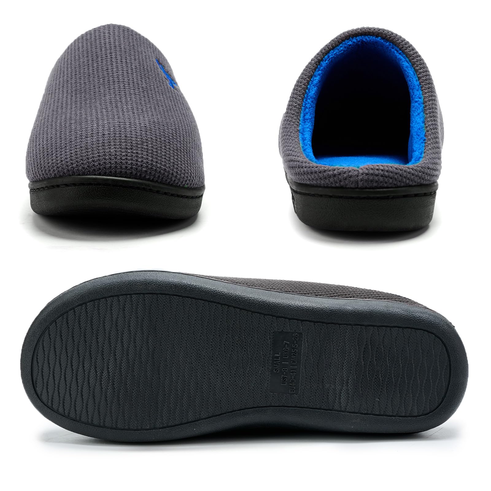 welltree Pantofole uomo donna casa morbido peluche memory foam inverno interno camera da letto caldo cotone scarpe antiscivolo