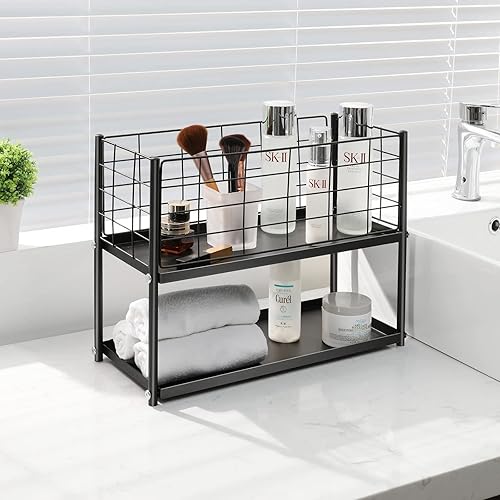 Miniatura 6 de KINGRACK Carrito de almacenamiento delgado, carrito de metal de 4 niveles con ruedas, organizador de baño, carrito rodante delgado, estantería móvil