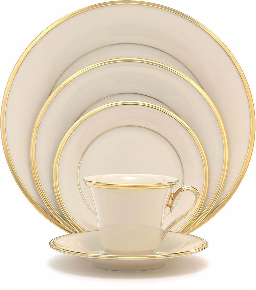 Juego de vajilla de porcelana eterna de 5 piezas para 1 | cerámica, apto para lavavajillas | juegos de platos y cuencos resistentes a astillas para cocina y comedor | Placa de 10,75 pulgadas