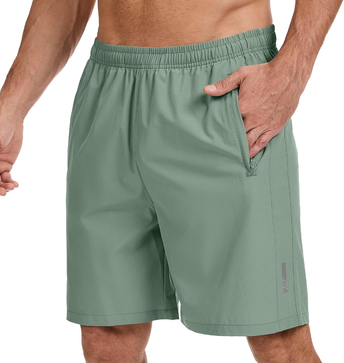 Men's UPF 50+ 7" Inseam Hiking Shorts with 3 Zipper Pockets Water Resistant Quick Dry Lightweight for Outdoor Fishing