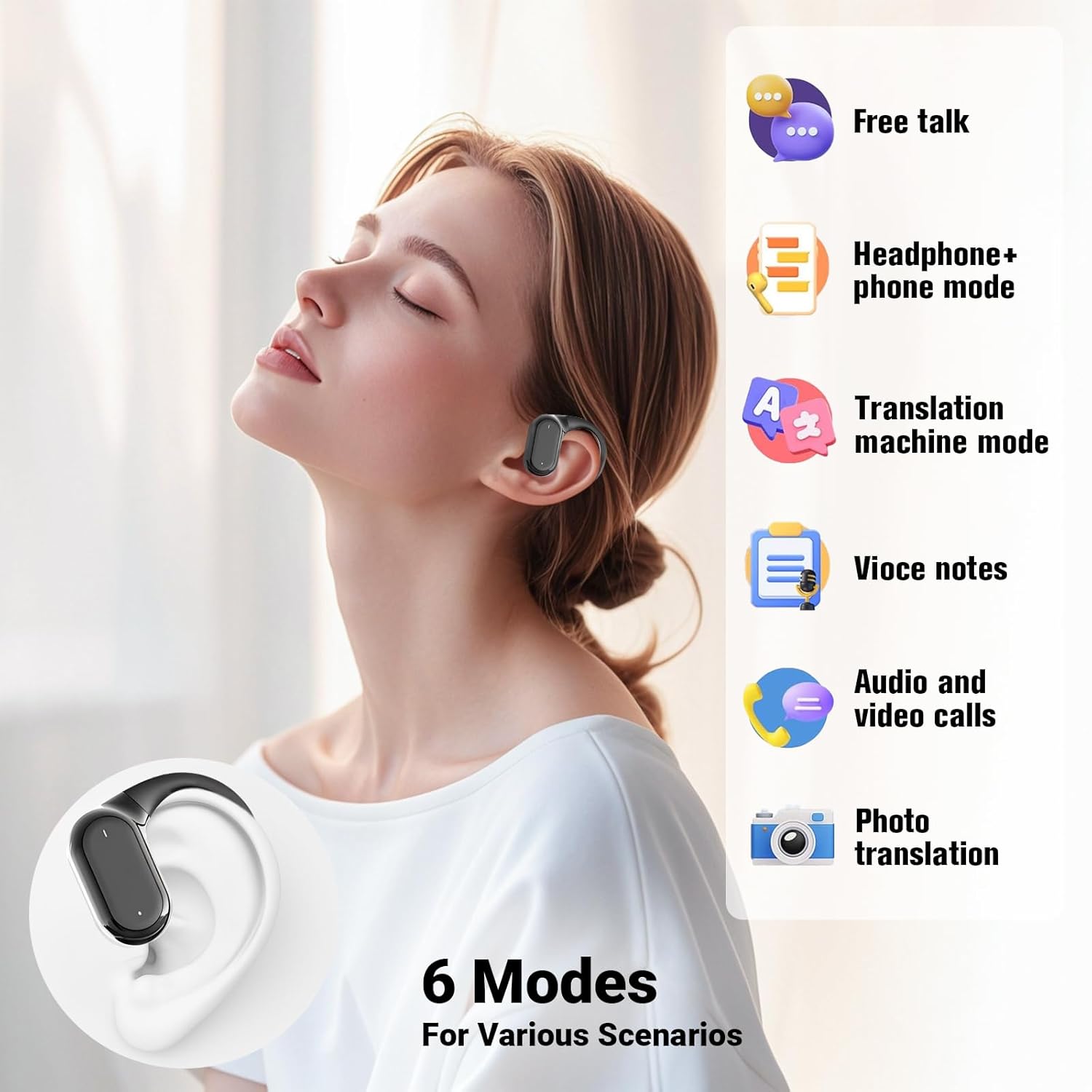 AI Translation Earbuds Real Time 144 Languages, audifonos traductores inglés españoltraductor de voz instantaneo 2025