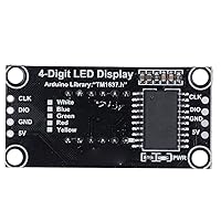 Vista 8 de Módulo de pantalla de tubo digital, chip de controlador TM1637 de 0.36 pulgadas, panel de pantalla LED de 7 segmentos, fácil instalación