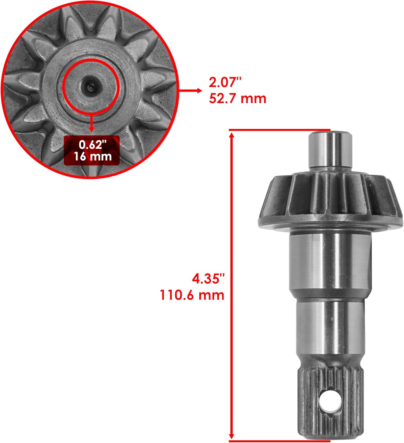 Caltric Ring and Pinion Gear Front Diff Compatible with Polaris Sportsman 400 2004-2005 / Sportsman 450 2006