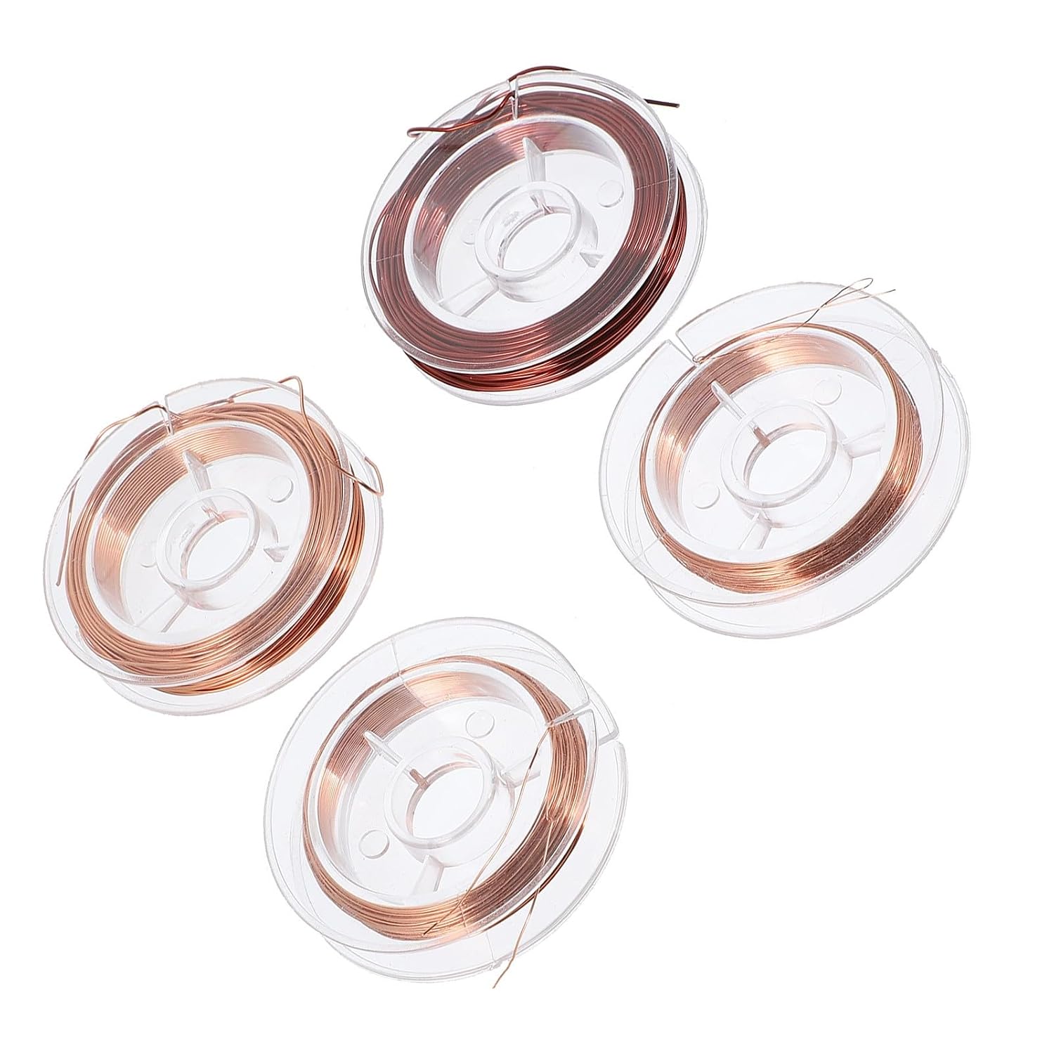 Enameled Copper Wire 4 Rolls for DIY, Soft Copper Magnet Wire